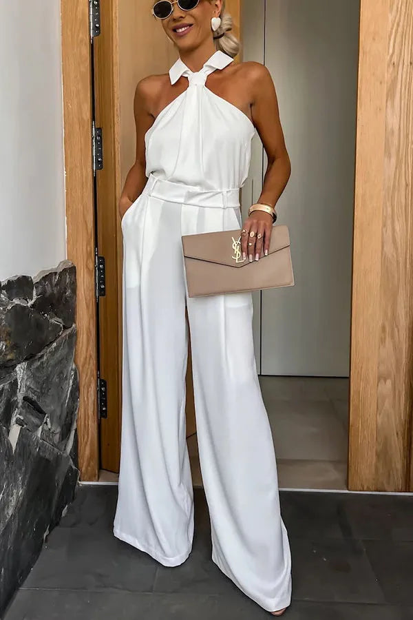 Fiona | Stijlvolle jumpsuit met halterkraagje
