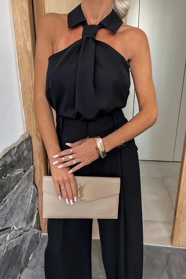 Fiona | Stijlvolle jumpsuit met halterkraagje